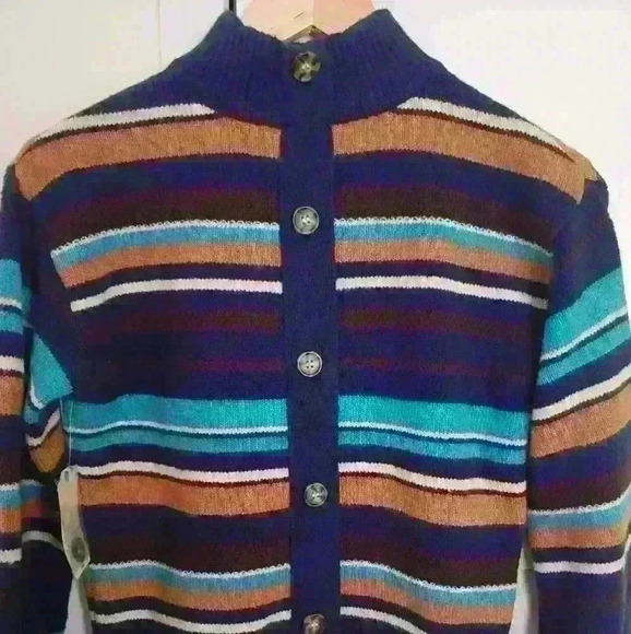 🌴2/$25🌴St. Johns Bay Striped Button Up Sweater Size XSmall - Picture 5 of 5